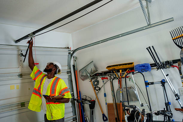Professional Garage Door Panel Replacement technician working in Grants, NM